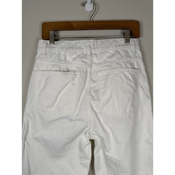 DL1961 Hepburn Wide Leg High Rise Vintage White Ankle Jeans Womens Size 28 - Picture 6 of 9